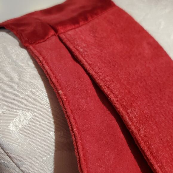 Vtg Lord & Taylor Silky Split Pig Leather Double Breasted Waistcoat Vest 10 Red - Picture 8 of 14